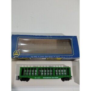 AHM 5392 Train HO Gauge Model Railroad Burlington Northern Pulpwood Car w/Box
